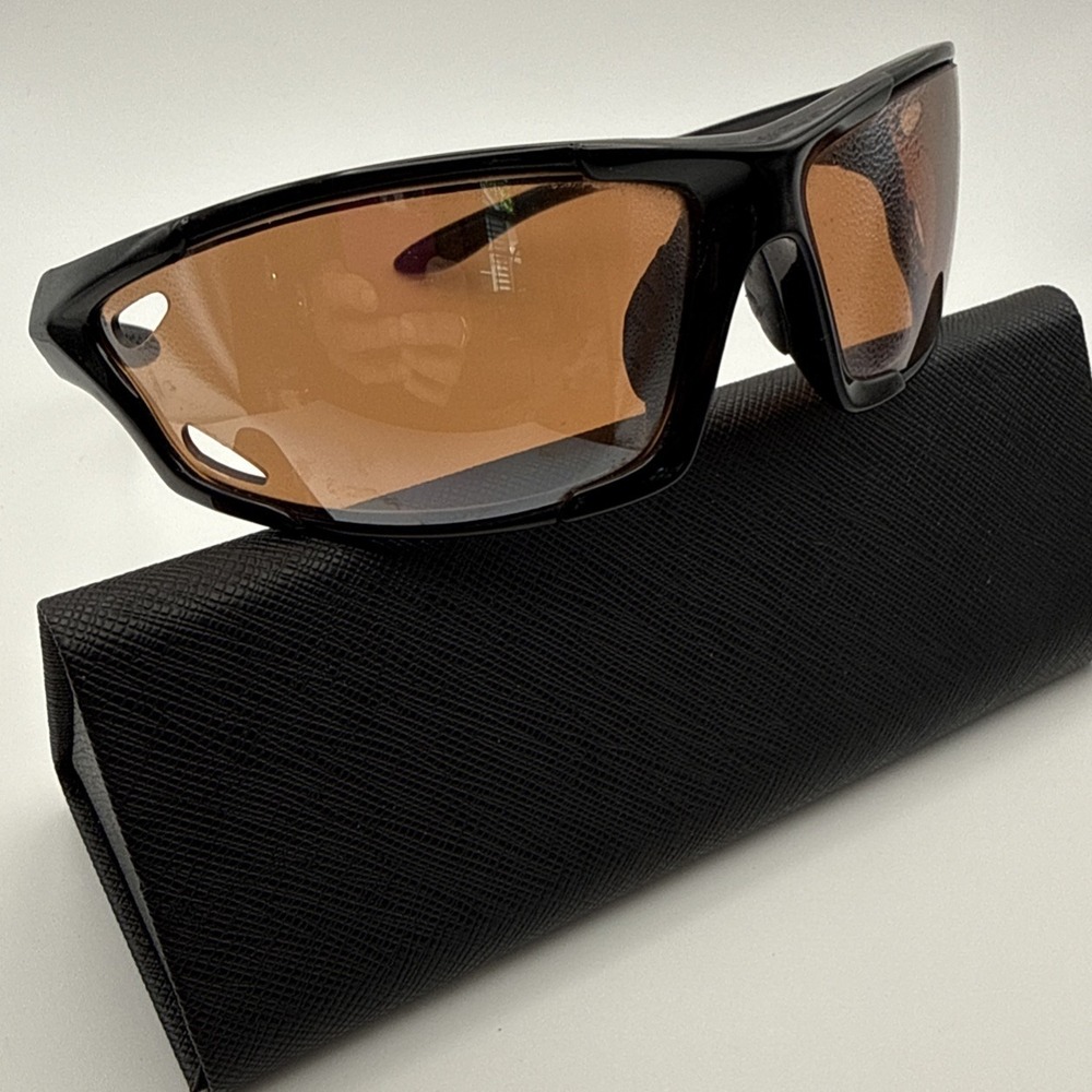 Optic Nerve Fragment Mauritius Sunglasses Black Oval Active Sport Yellow Lens